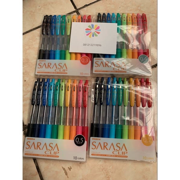 

RK Zebra Sarasa Clip 0.3 0.4 0.5 0.7 mm Gel Pen Pulpen Gel Berwarna 10 Color Set
