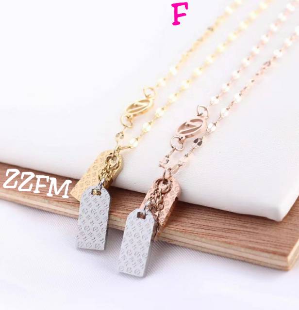 Kalung cantik Titanium asli anti karat selamanya KT-52