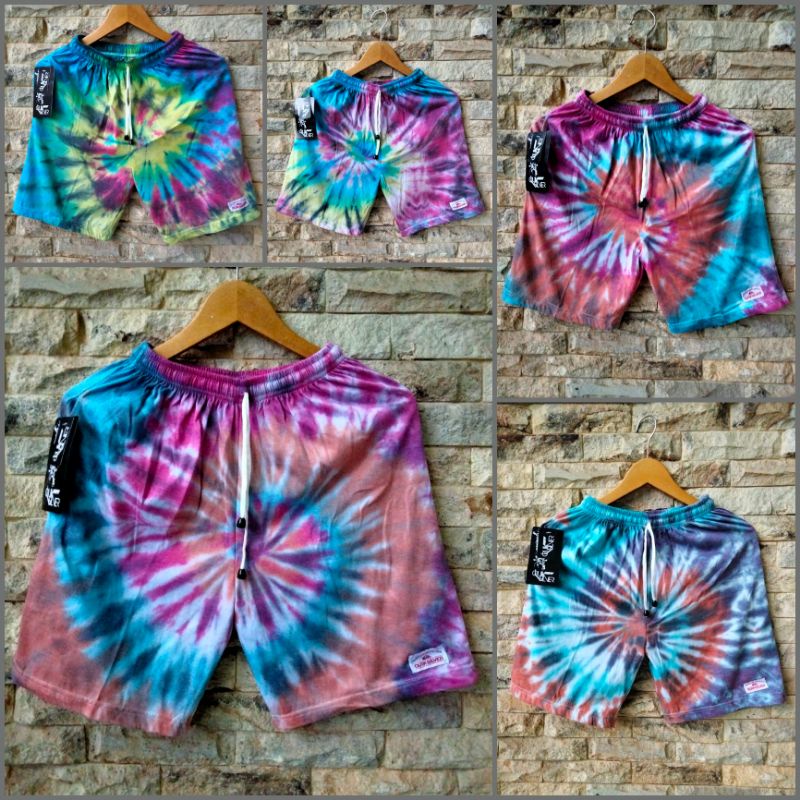 Setelan CP Sweater Hoodie Tiedye Set Celana Joger One Set Tiedye Fashion Baju Wanita Kekinian-Boxer tiedye random