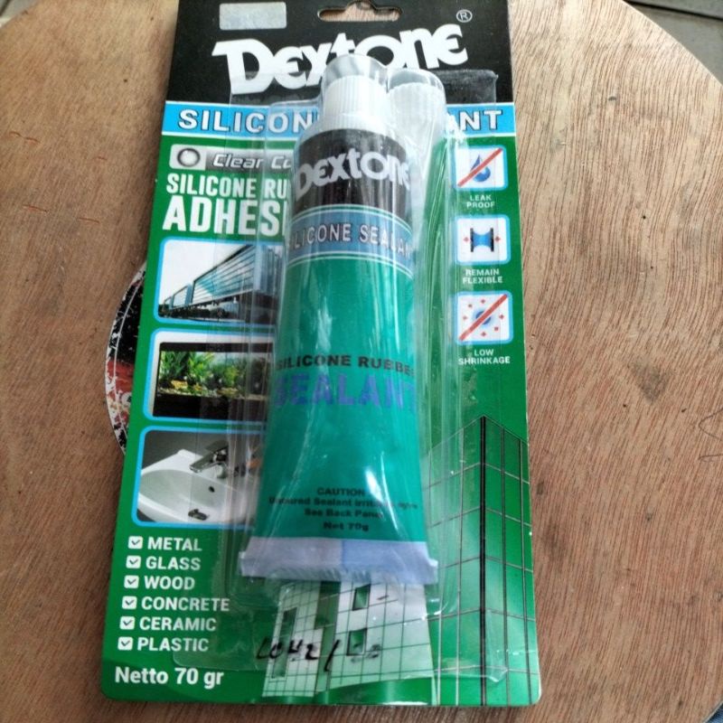 

lem kaca silicone/warna bening dextone