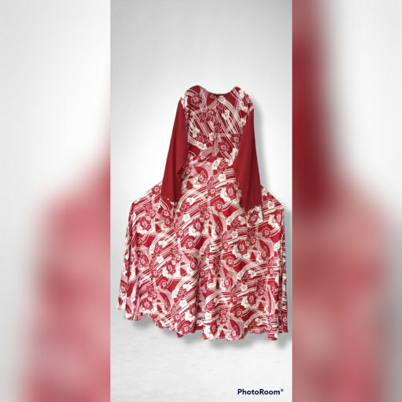 Gamis set syari printing by Mahagaya