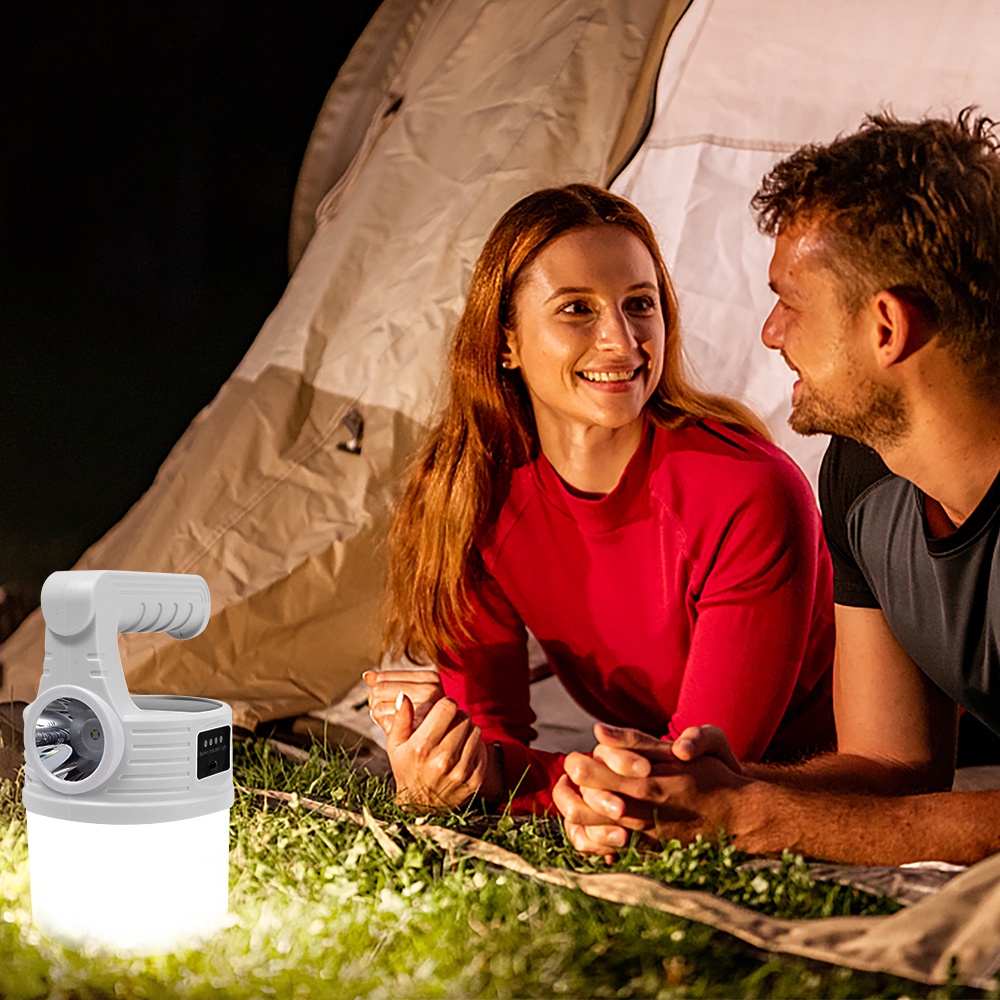 Lampu Gantung 42 LED 10 Mode Tenaga Surya Dengan Kabel data / USB Charging Untuk Outdoor / Camping / Hiking