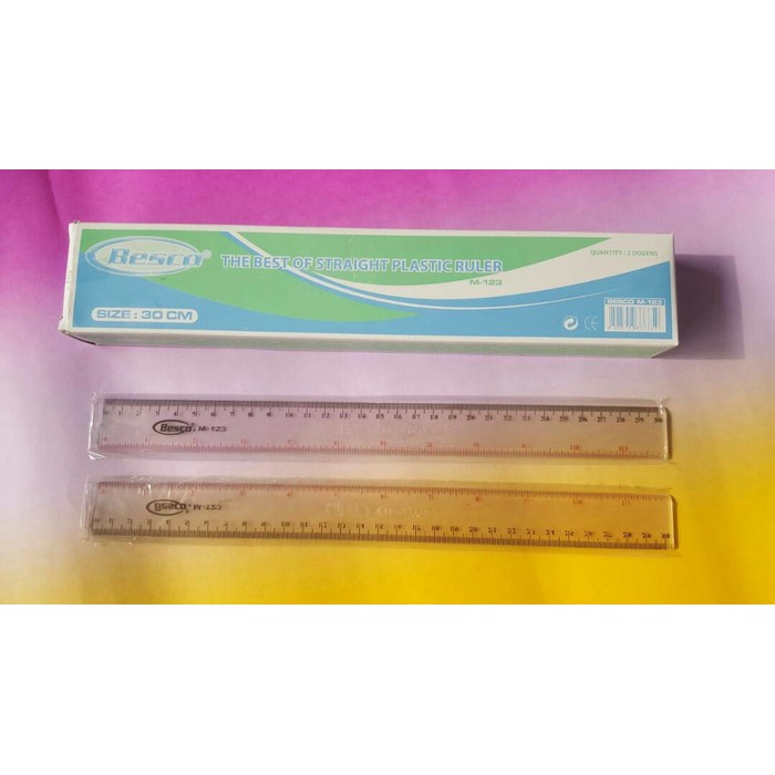 

Penggaris mistar plastik 30 cm