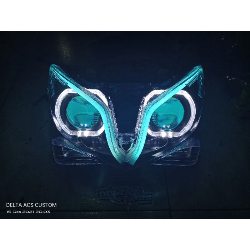 Projector HID Shord BMW Vario 125 Techno l Custom Headlamp Reflektor Honda Vario 125 Old l Modifikas