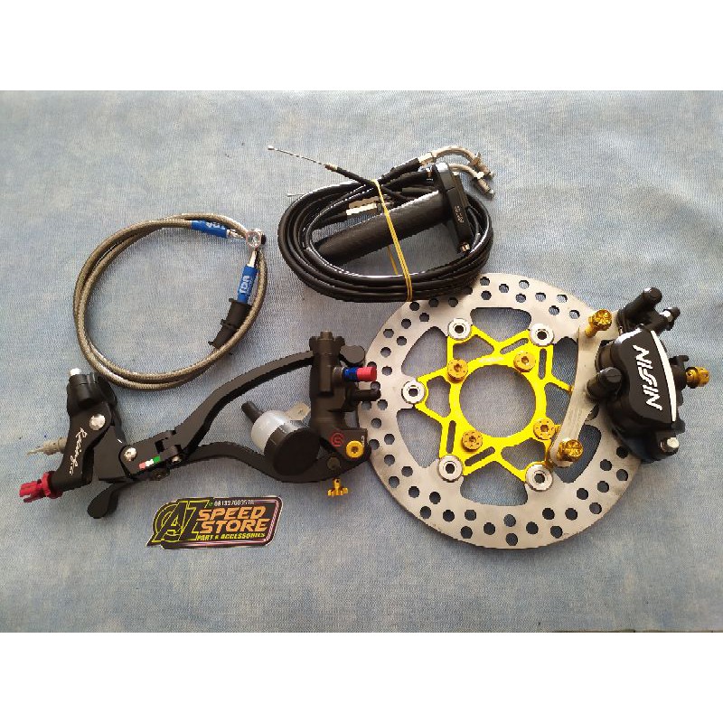 Sepaket Paket Master Rem Brembo Disc PSM Kaliper Nissin Gas Spontan Scoopy, Beat, Vario 110/125/150