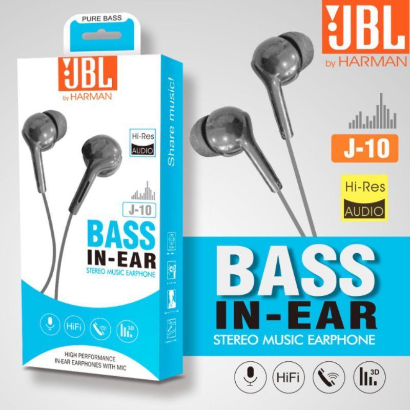 Hf Handsfree Headset JBL J-10 Basss Earphone Suara Baguss