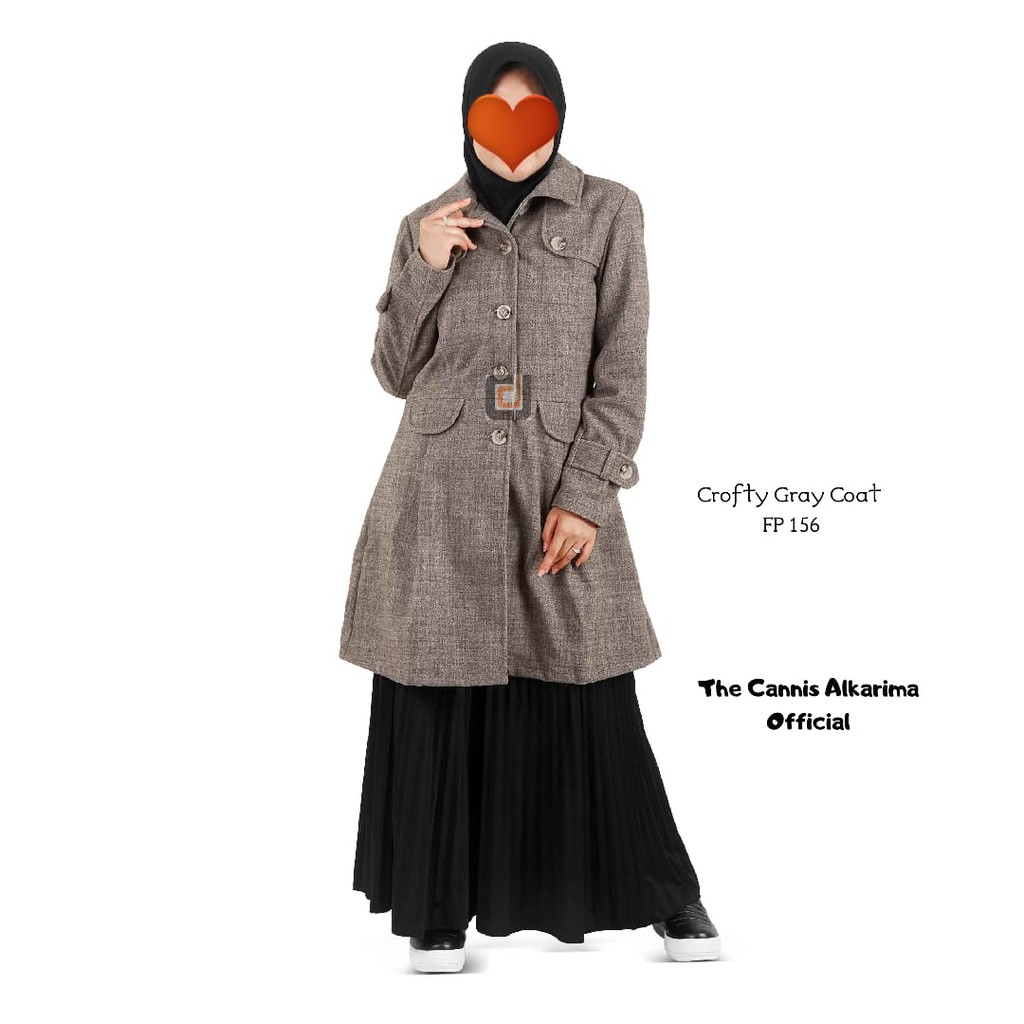 Crofty Gray Coat FP156 - Winter Coat Murah - Winter Coat Tebal - korean winter coat