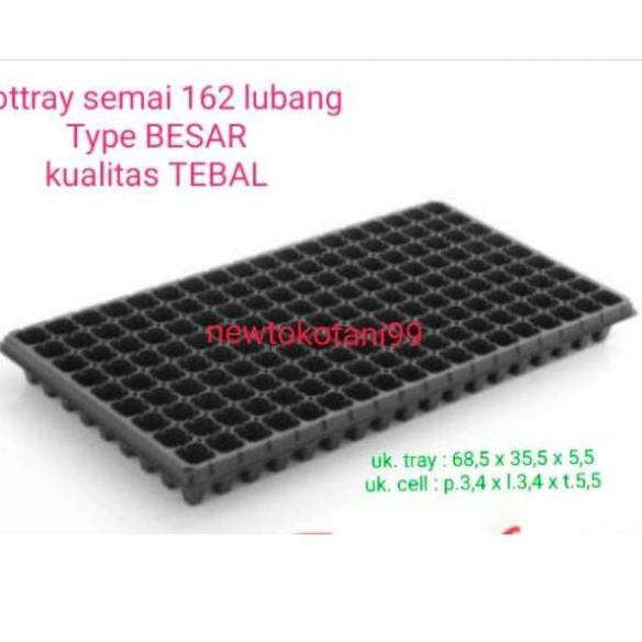 ➼ 5 pcs Tray semai 162 lubang TEBAL pottray semai type BESAR nampan pembibitan potray penyemaian ➺