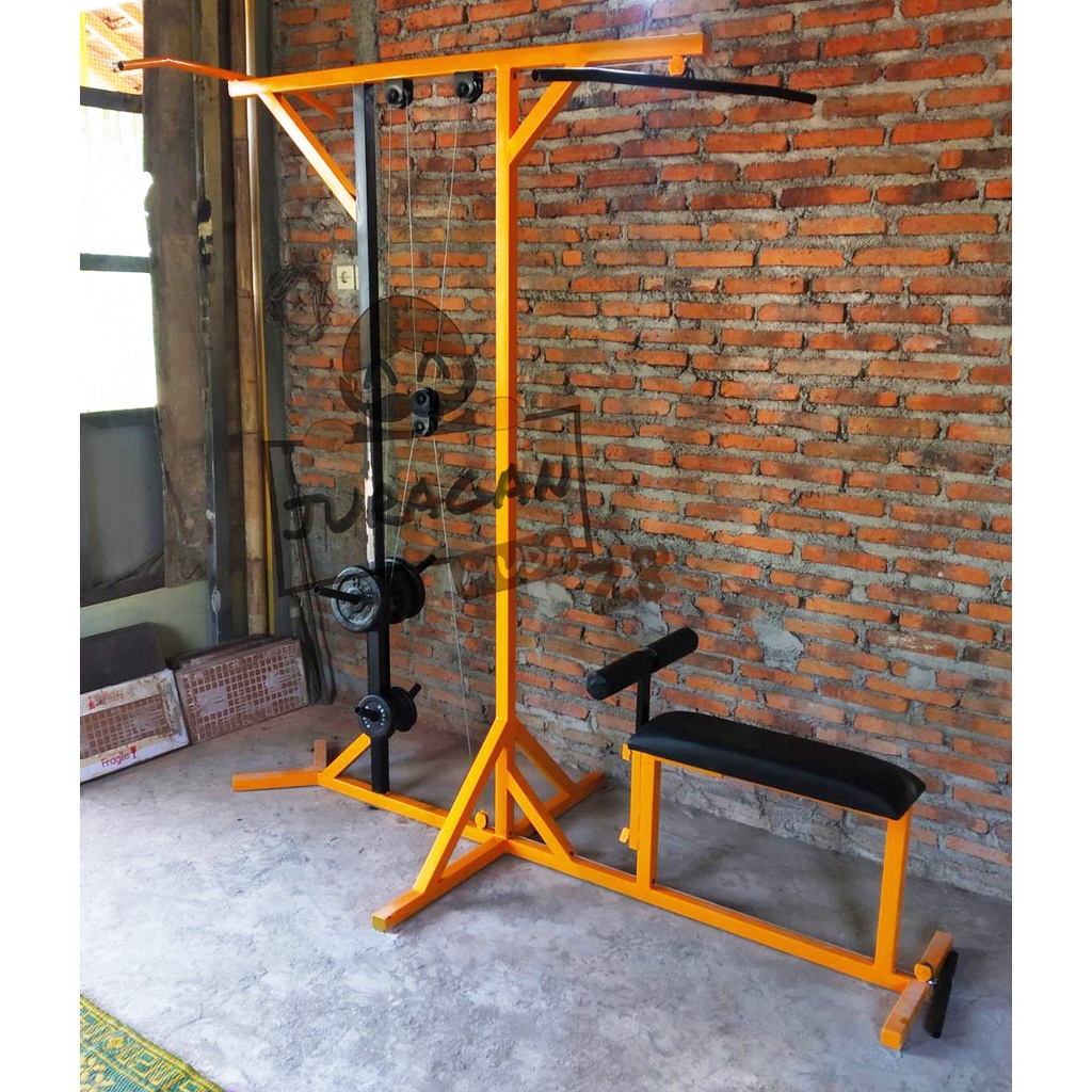 Alat fitness Home gym 2 sisi Alat Gym Multifungsi 5 in 1