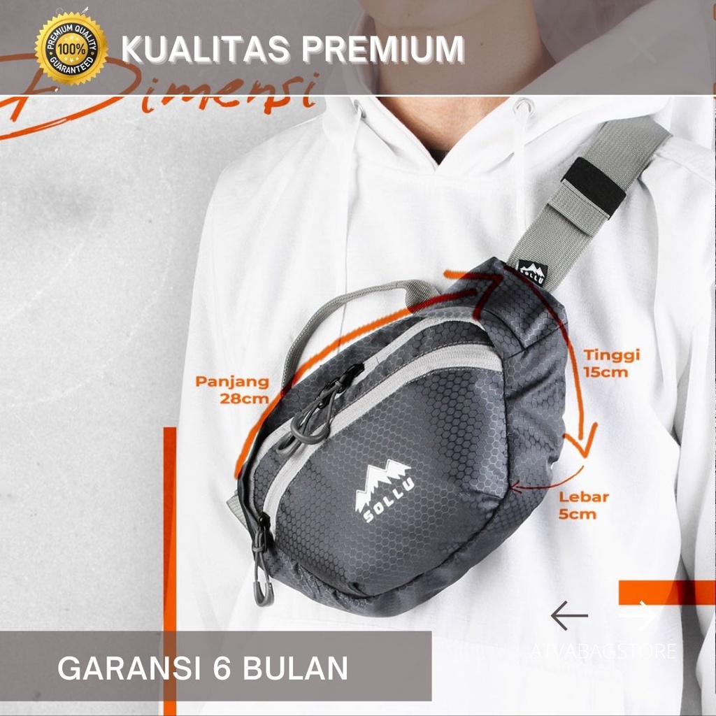 Tas Selempang Sport Keren Kecil Mini Import Branded Dewasa Olahraga Outdoor Pria Cowok Cewek A14