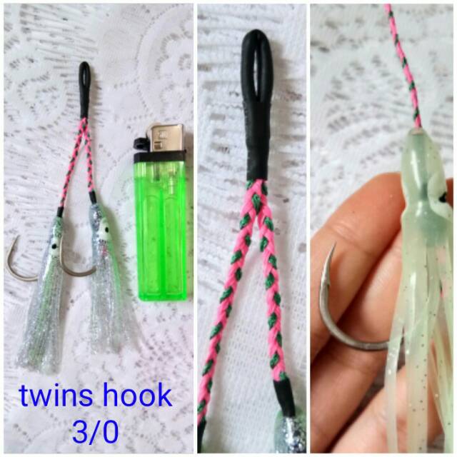 Assist hook.hook assist.jigging hook size 3/0. Twins assist jigging hook