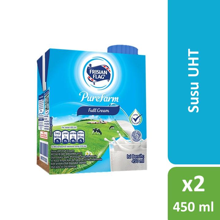 

Frisian Flag Purefarm Susu UHT Full Cream 2 x 450 mL