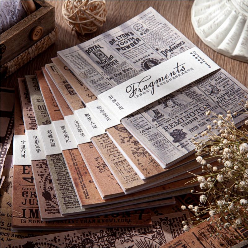 

Nsyjournal 6pcs / sheets / paper fragments series vintage for journaling scrapbook