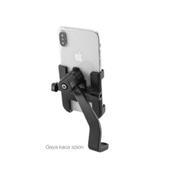 HOLDER MOTOR DUDUKAN HANDPHONE HOLDER SPION C2 UNTUK GRAB/GOJEK BAHAN FULL BESI