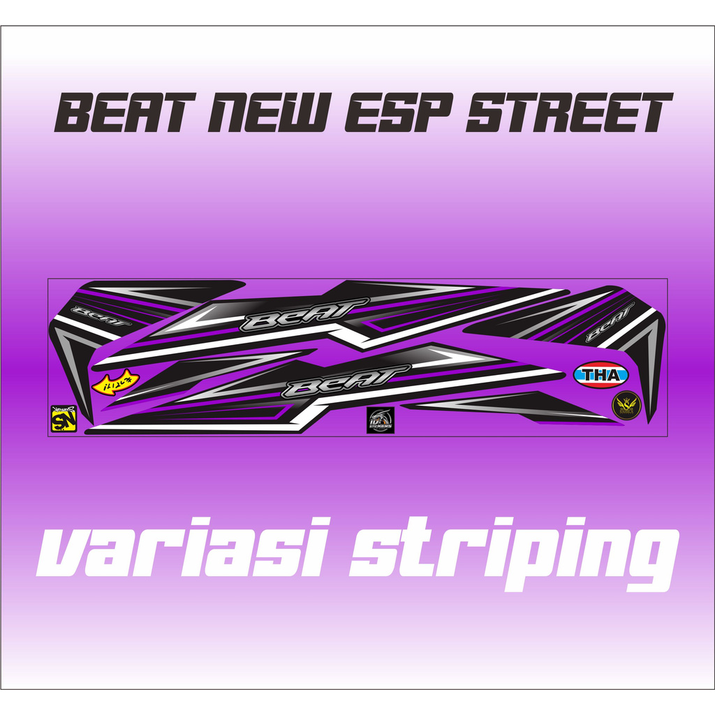 STRIPING BEAT NEW ESP STREET HONDA BEAT NEW VARIASI STRIPING 002 UNGU