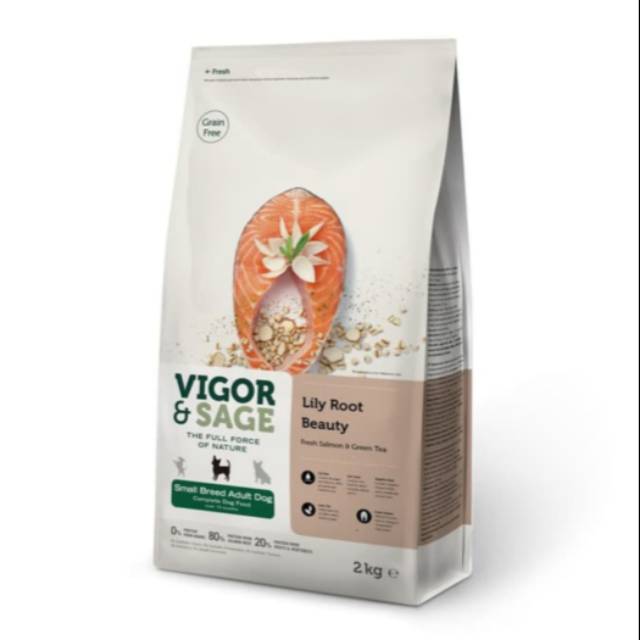 Vigor and Sage Lily Root 2Kg ~ dog food for Small Breed Adult Dog