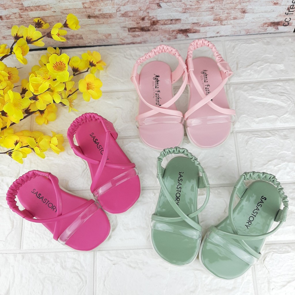 [TAMAN SEPATUKU] SEPATU TRENDY MURAH SENDAL ANAK PESTA JELLY SILANG 1 2 3 TAHUN KAX09