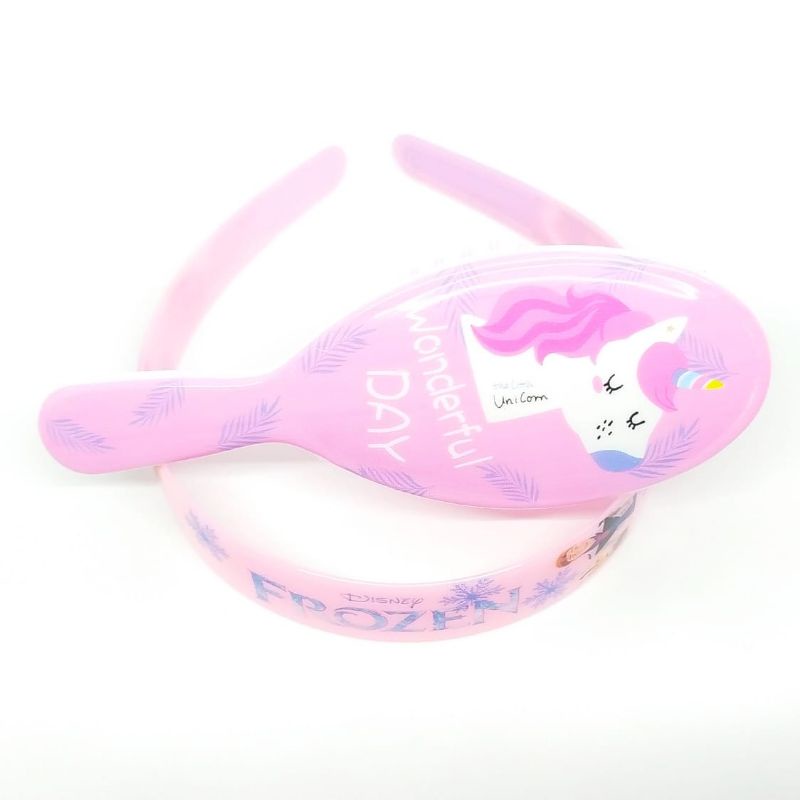 Sisir Anak karakter Pony Unicorn 3 D Paddle Comb Bonus Bando