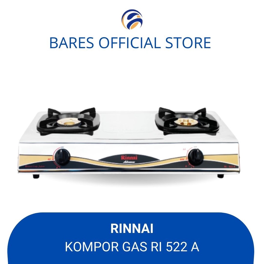 Kompor gas Rinnai RI 522 A RI 522A Kompor Gas Rinnai 2 Tungku