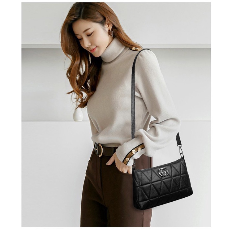 Satu7an T233 Tas Selempang Wanita Style Fashion Korea Import Tas Bahu Cewek Sling Bag Women PU