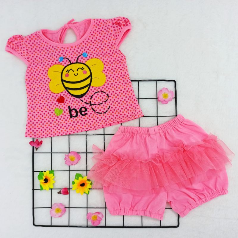 [Ss-7011] Pakaian Bayi Perempuan Size 0-6bulan, Setelan Anak Perempuan, Setelan Tutu, Celana Tutu