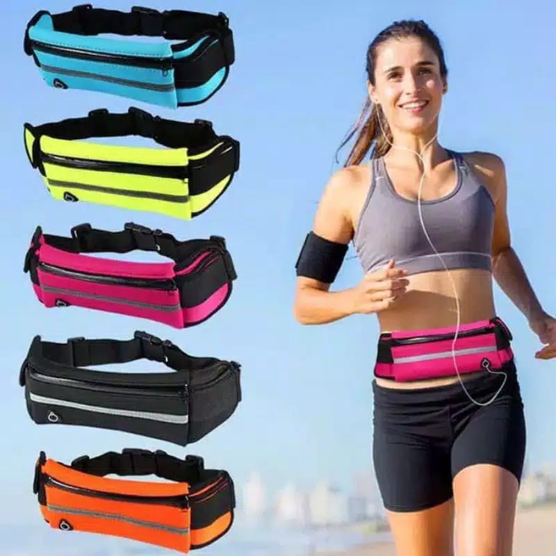 TAS PINGGANG HANDPHONE/ TAS SEPEDA WATERPROOF WAIST BAG RUNNING BELT ANTI AIR IMPOR - TAS 243