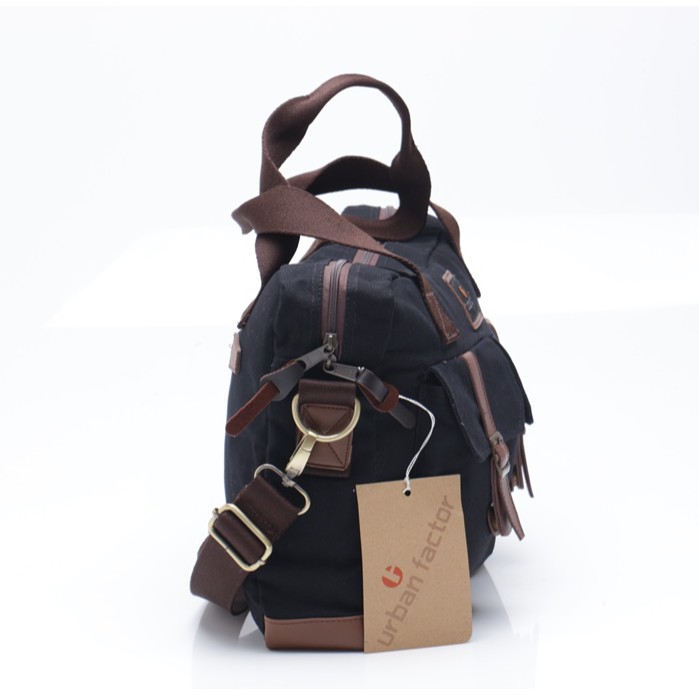 BUSY BLACK |Urban Factor x FORIND| Tas Slempang Laptop Messenger Pria Wanita Slingbag Original Baru