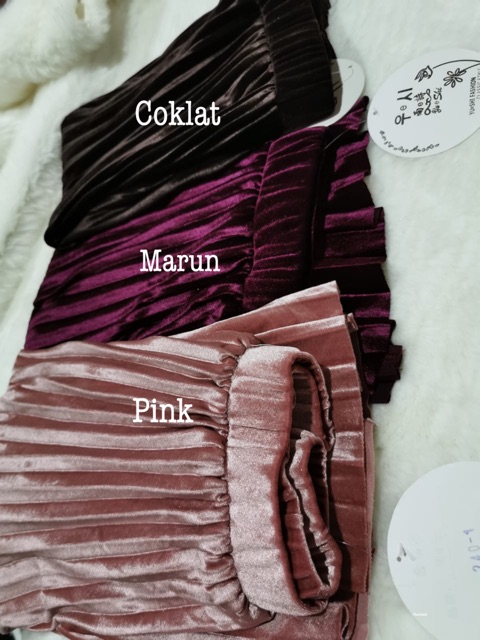 Rok velvet midi  import Prisket mayung