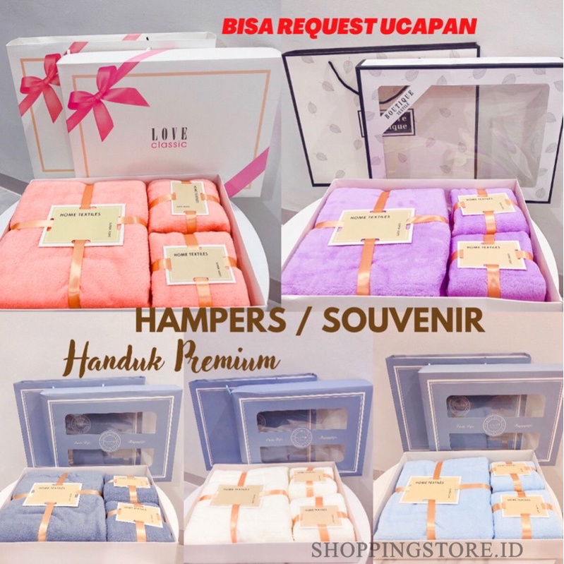 Hampers Handuk Microfiber / Hampers Wedding Handuk Couple /Kado Pernikahan Couple Microfiber