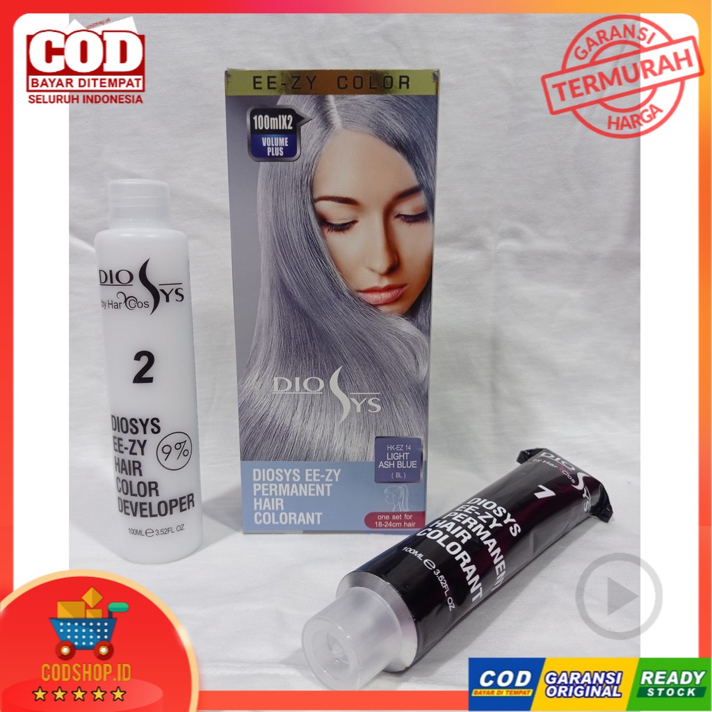 Jual Cat Rambut Hair Color Diosys 100ml Warna Biru Abu Light Ash Blue Pewarna Rambut Pria Dan