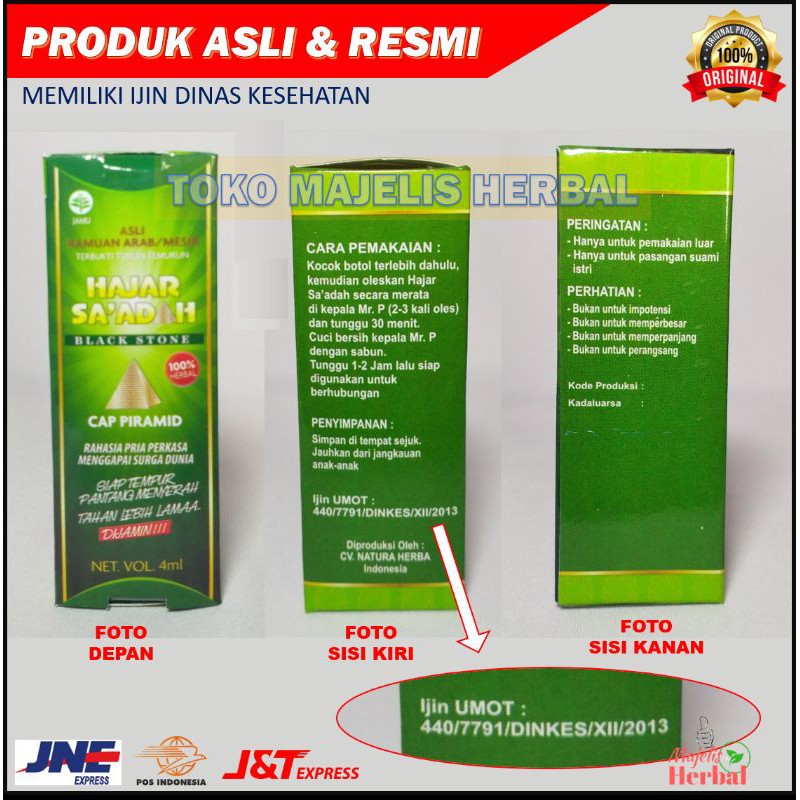 Hajar Saadah (Hajar Jahanam) Oles (Roll on)