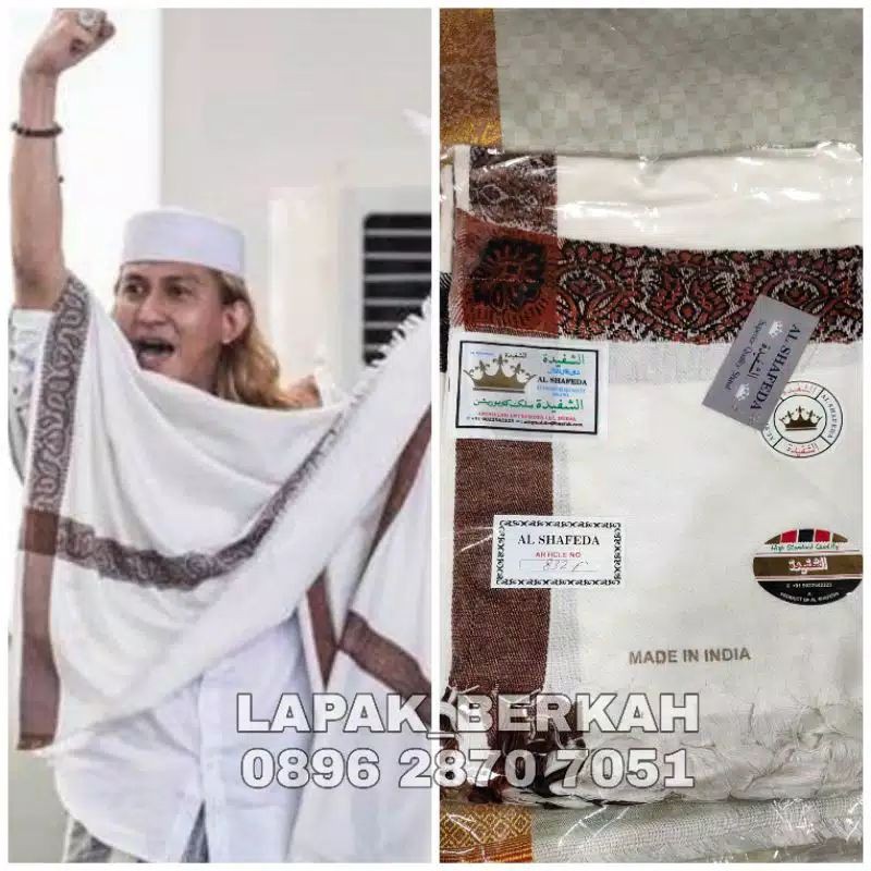 Sorban Habib Bahar sorban Kashmiri Asli motif akar bordir sorban Habib Umar