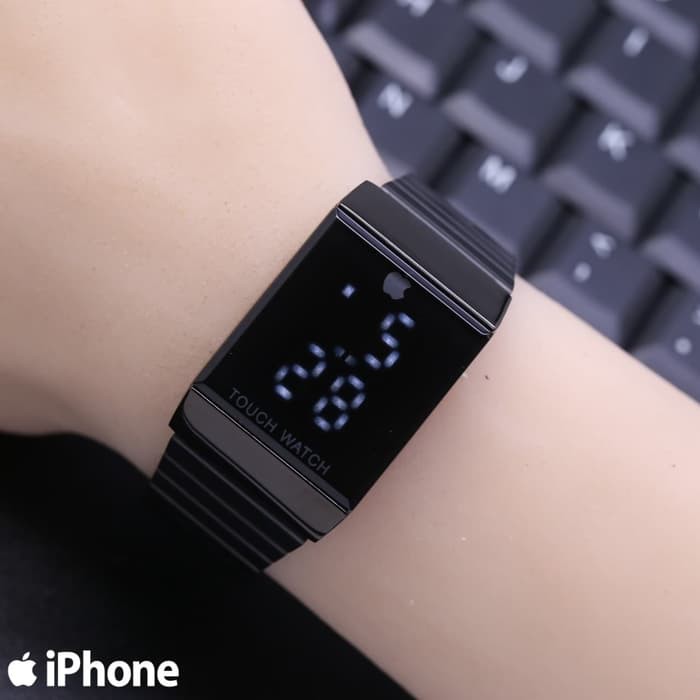 iphone apple touch watch i phone hitam jam tangan wanita pria fashion