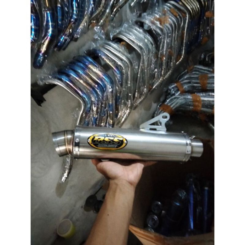 slincer knalpot kompetisi BSS bulat sarteng inlet 50mm pnp herex spek helikopter