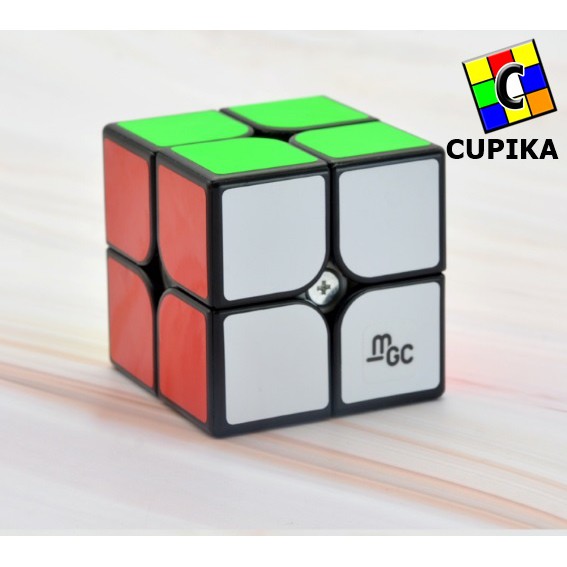 Rubik 2x2 2x2x2 Yj MGC Yongjun Magnetic Blackbase Speed