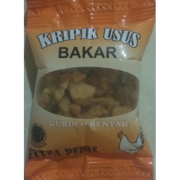 

Keripik Kripik Usus Bakar Gurih dan Renyah Extra Pedas