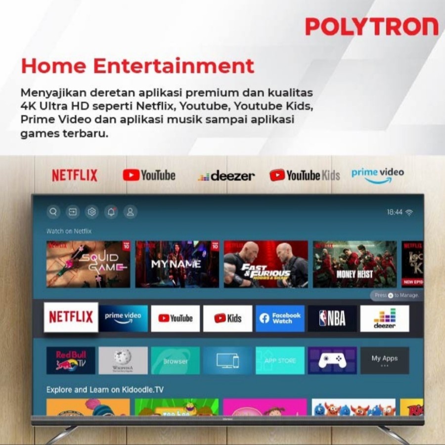 Polytron Mini LED Quantom Dot Smart 4K UHD TV 85 Inch PLD 85UV5903