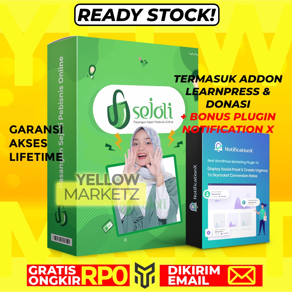 SEJOLI Plugin WordPress - Plus Addon Learnpress & Crowdfunding + Plugin NotificationX