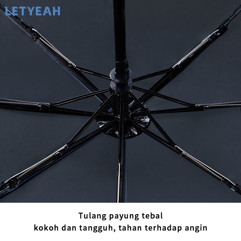 letyeah payung lipat otomatis anti uv atau hujan premium