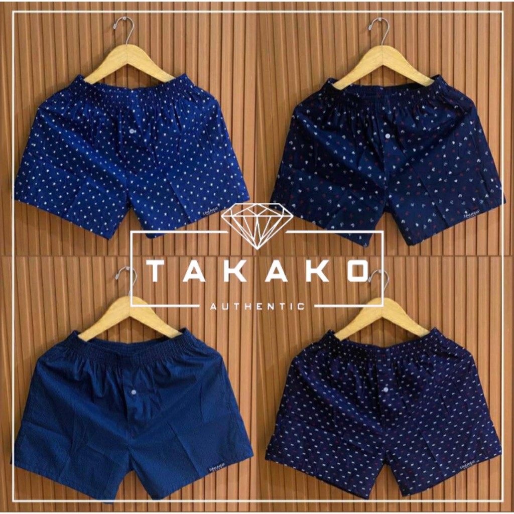 Takako - Boxer Pria Wanita Dewasa Bahan Katun Motif Printing Variant