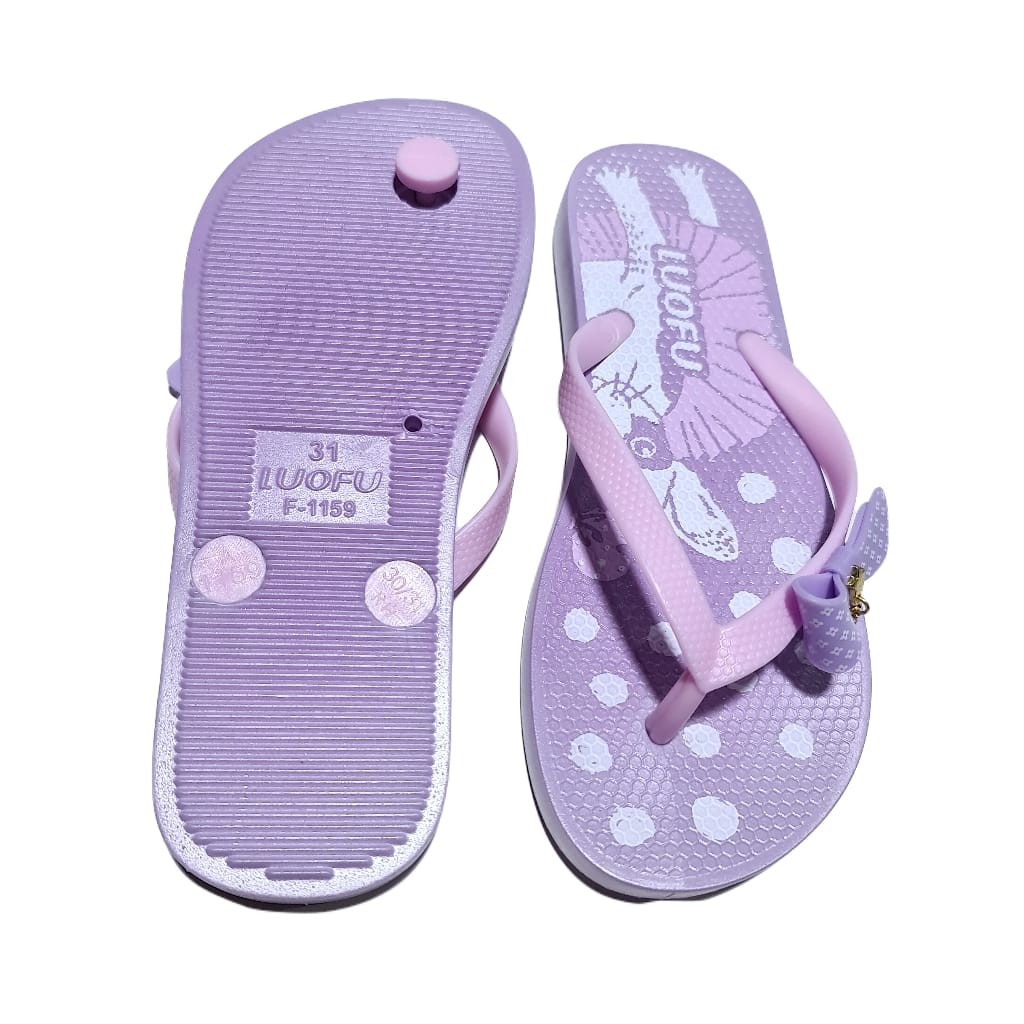 jelly sandal anak cewek luofu sendal jepit karet import F1159C-B77