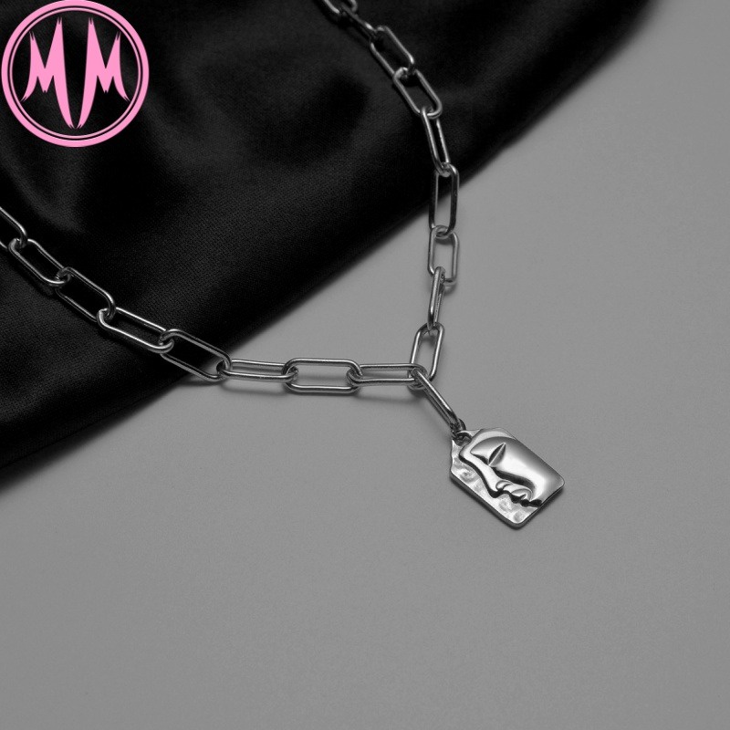 MORYMOSHI N1214 Kalung 3 Lapis Wanita Titanium Stainless Anti Karat Anti Luntur Fashion Korea