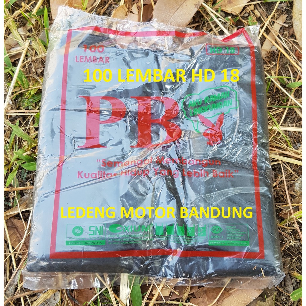 HD18 Kresek Hitam 100 Lembar Kantong Plastik HD 18 x 35