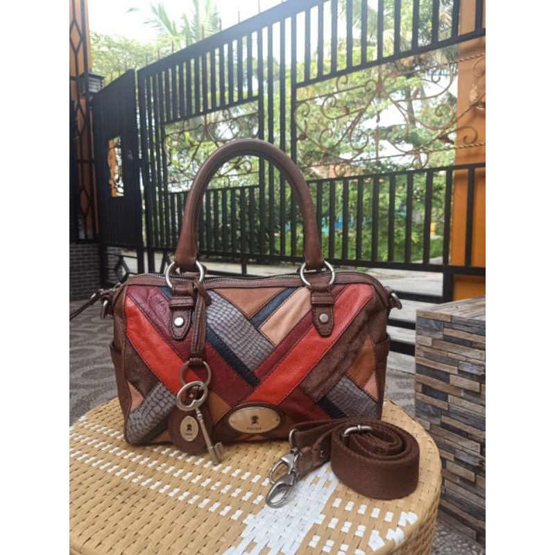 TAS WANITA PRELOVED FOSSIL PW DARK SIZE L