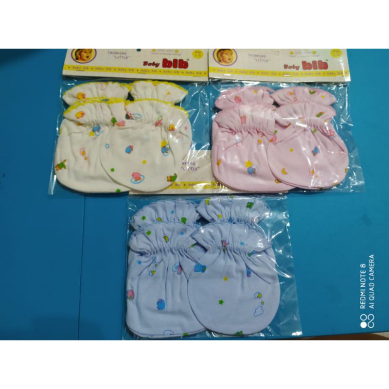 Sarung tangan dan kaki  Bayi Newborn Bib