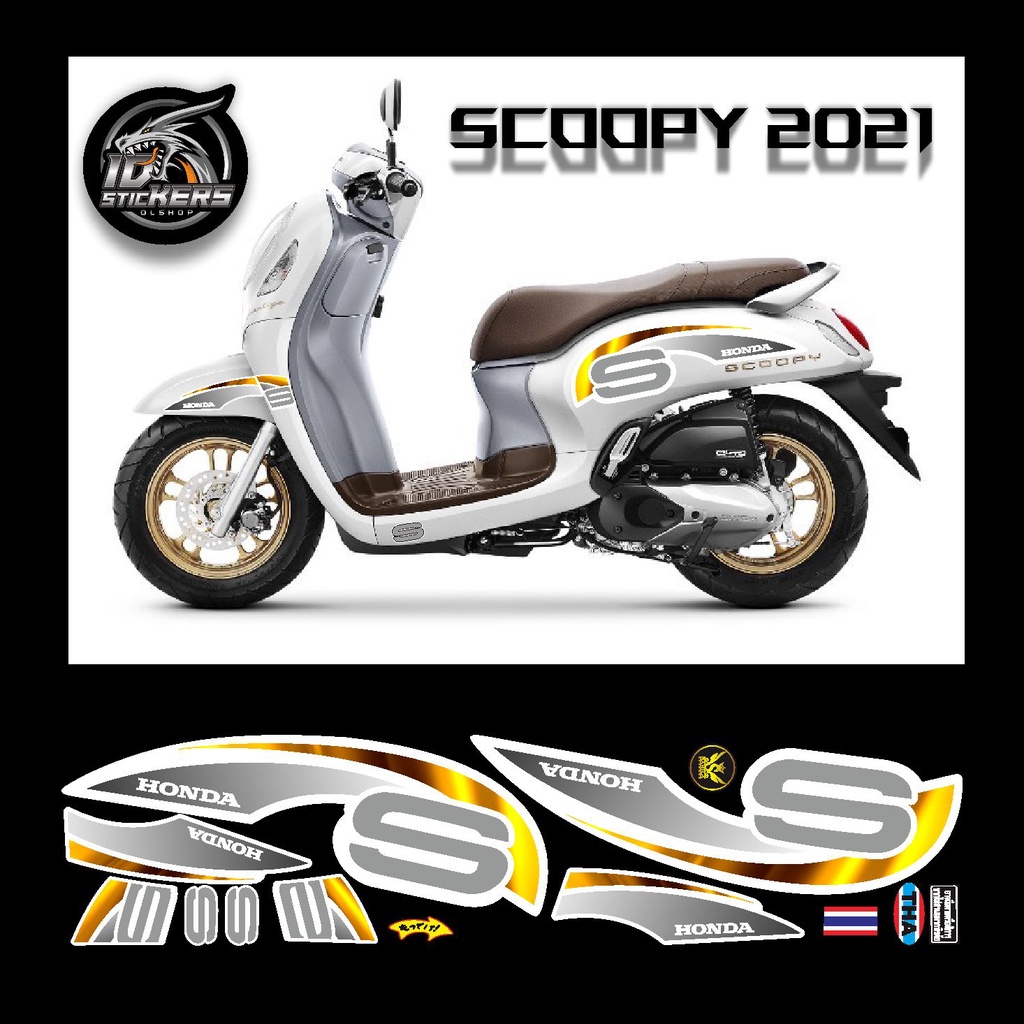 STRIPING SCOOPY 2021 SIMPLE LIS GOLD 01 STIKER SCOOPY HONDA SCOOPY