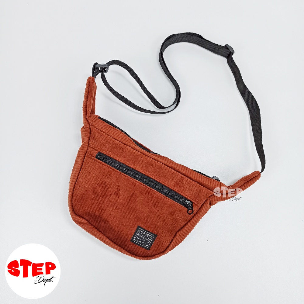 Tas Selempang Atlanta Terracotta Merah Bata - Slingbag Corduroy - Tas Step Dept.