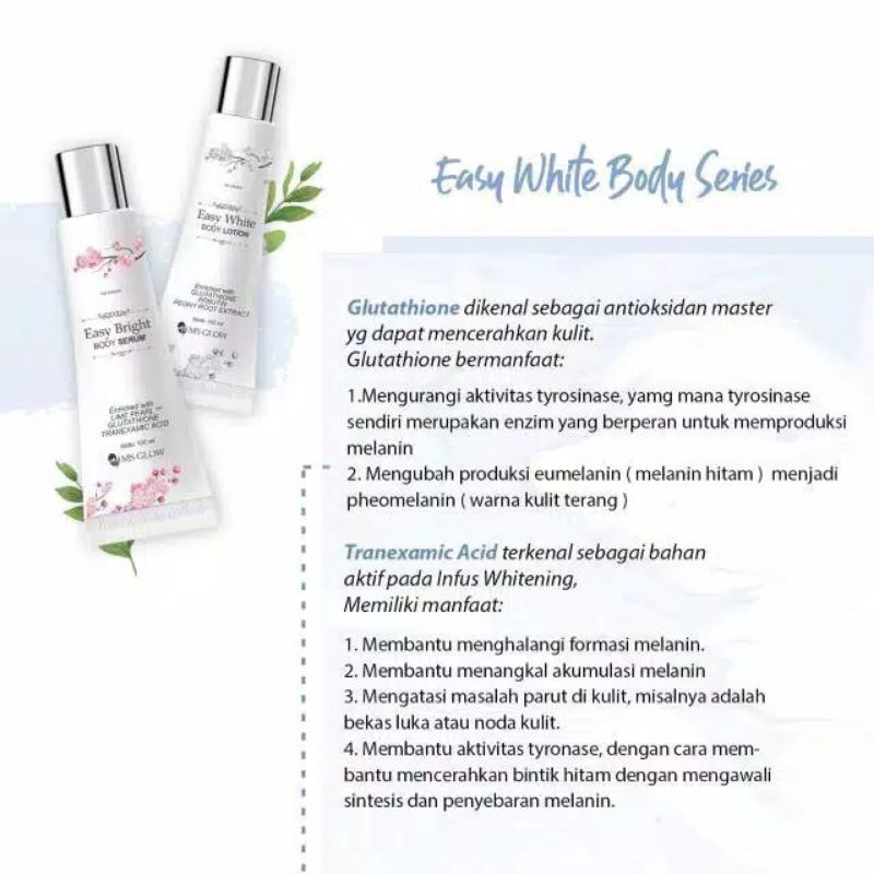 Paket body ms glow / easy white body series ms glow