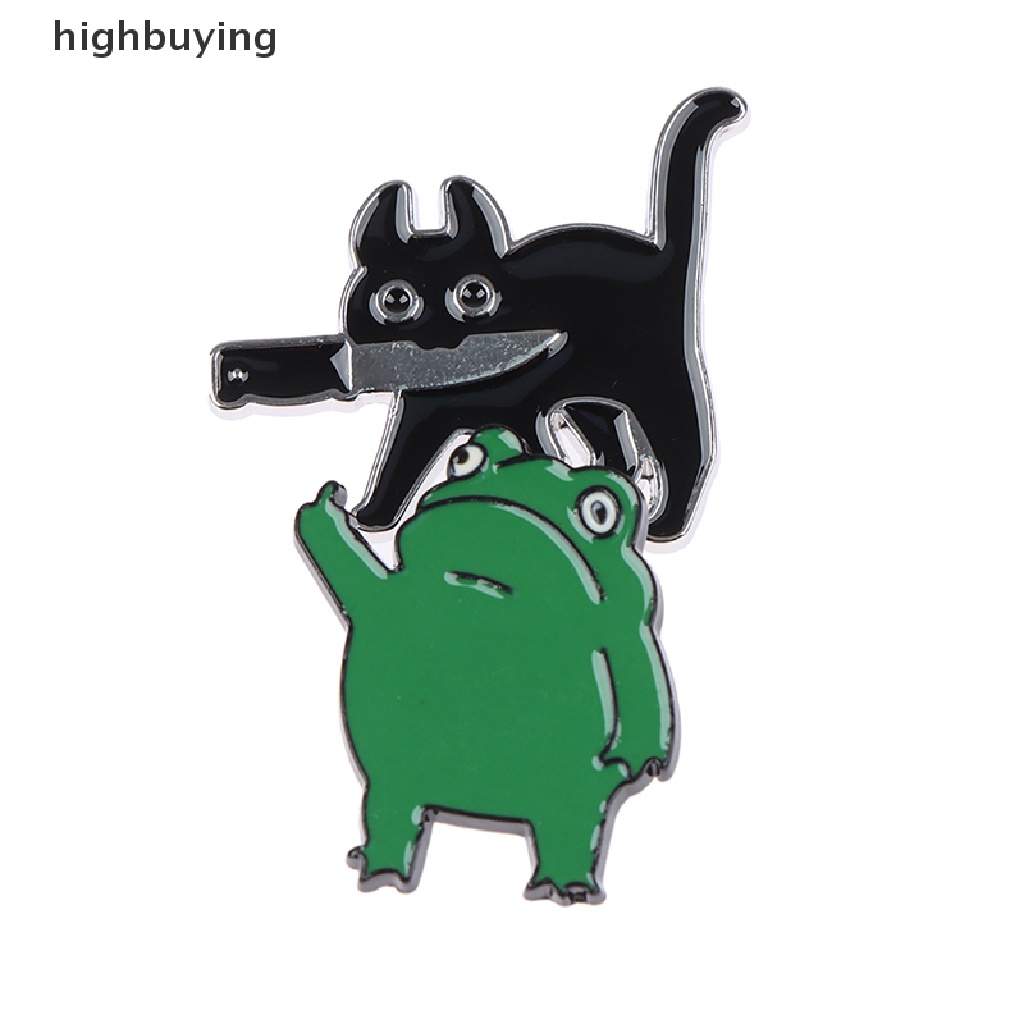 Hbid 1pc Bros pin Enamel Desain Katak Lucu Dengan Gagang Pisau