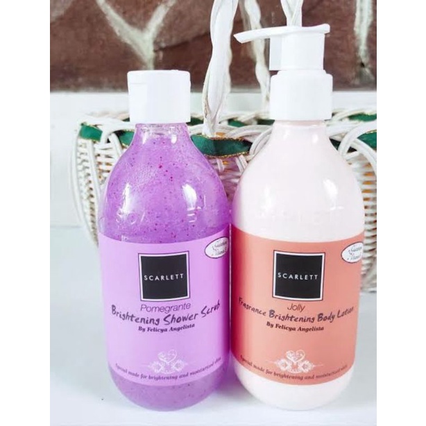 PAKET SCARLETT WHITENING 2 IN 1 BODY LOTION + BODY SHOWER - PEMUTIH BADAN SCARLET